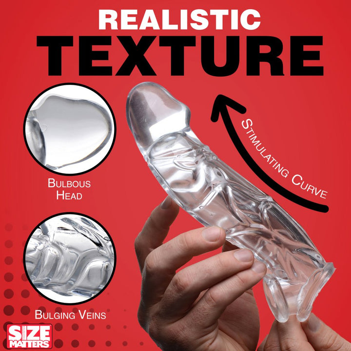 2 Inch Clear TPR Penis Extender Cock Sleeve