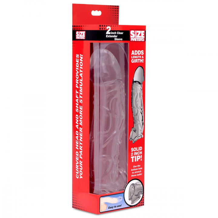 2 Inch Clear TPR Penis Extender Cock Sleeve