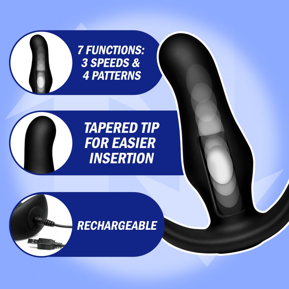 Kinetic Thumping 7X Prostate Milking Silicone Anal Plug