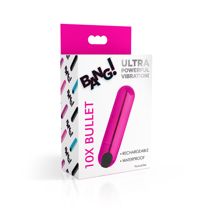 10X Rechargeable Pink Bullet Vibrator