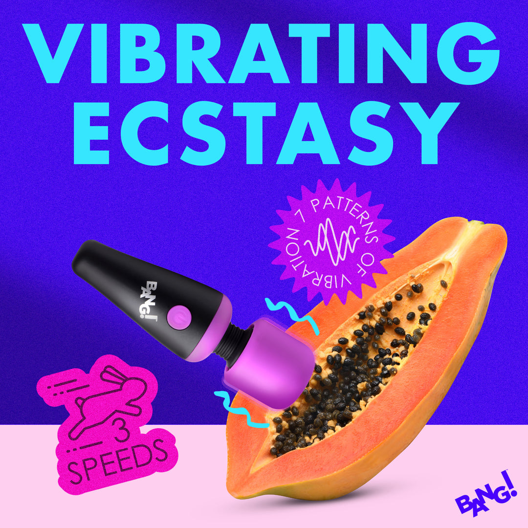 10X Ultra Powerful Silicone Mini Wand Vibrator - Purple