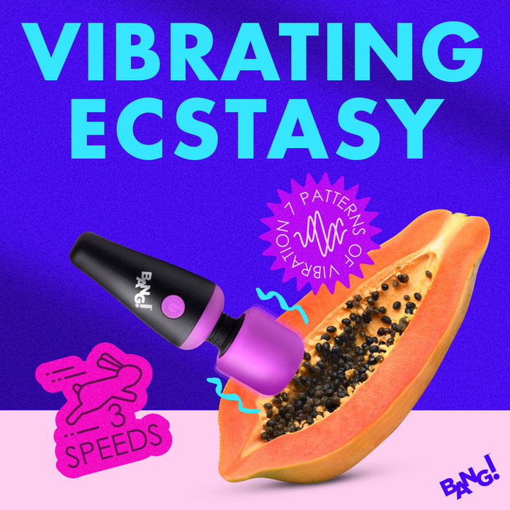 10X Ultra Powerful Silicone Mini Wand Vibrator - Purple