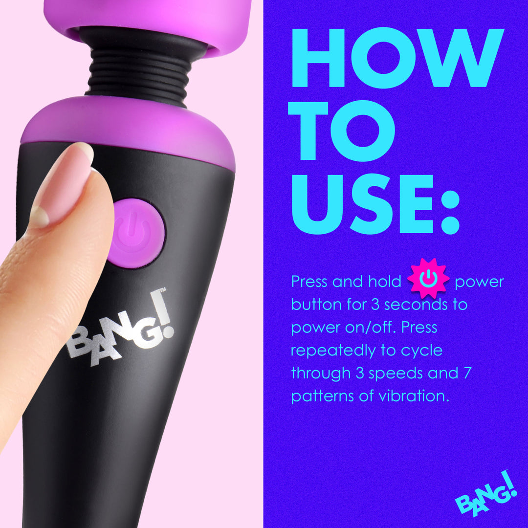 10X Ultra Powerful Silicone Mini Wand Vibrator - Purple