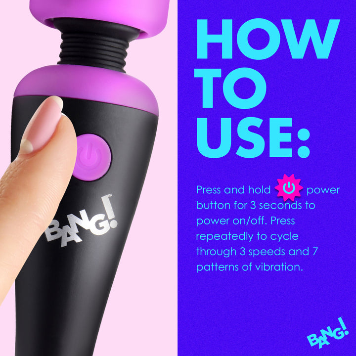 10X Ultra Powerful Silicone Mini Wand Vibrator - Purple