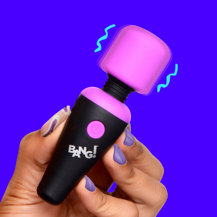 10X Ultra Powerful Silicone Mini Wand Vibrator - Purple