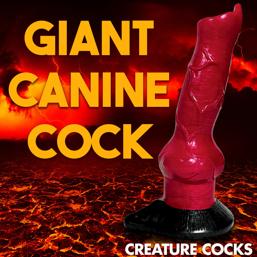 Hell-Hound 7.50 Inch Silicone Dog Knot Dildo w/ Suction Cup