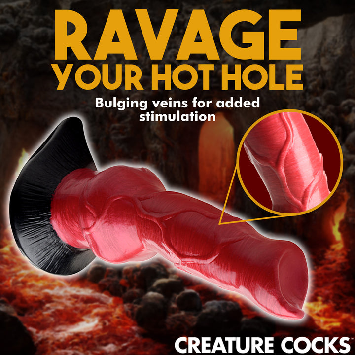 Hell-Hound 7.50 Inch Silicone Dog Knot Dildo w/ Suction Cup