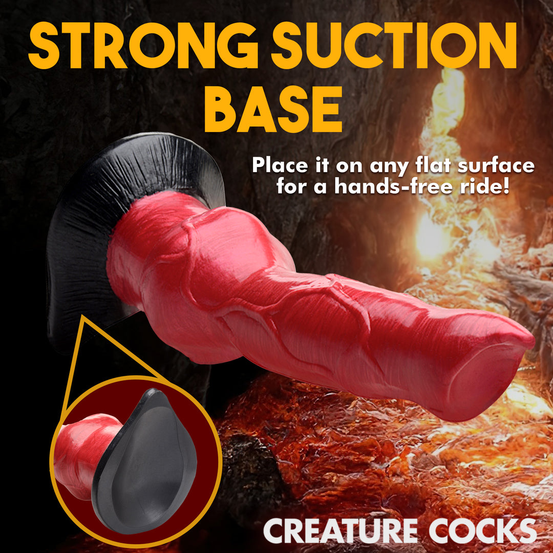 Hell-Hound 7.50 Inch Silicone Dog Knot Dildo w/ Suction Cup