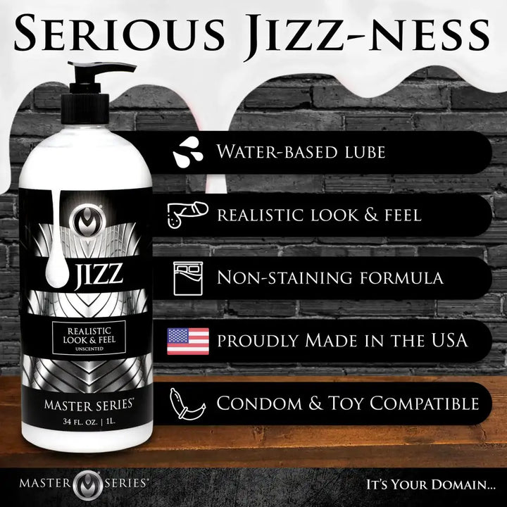 Jizz Unscented 34 oz Water-Based Creamy Cum Lube