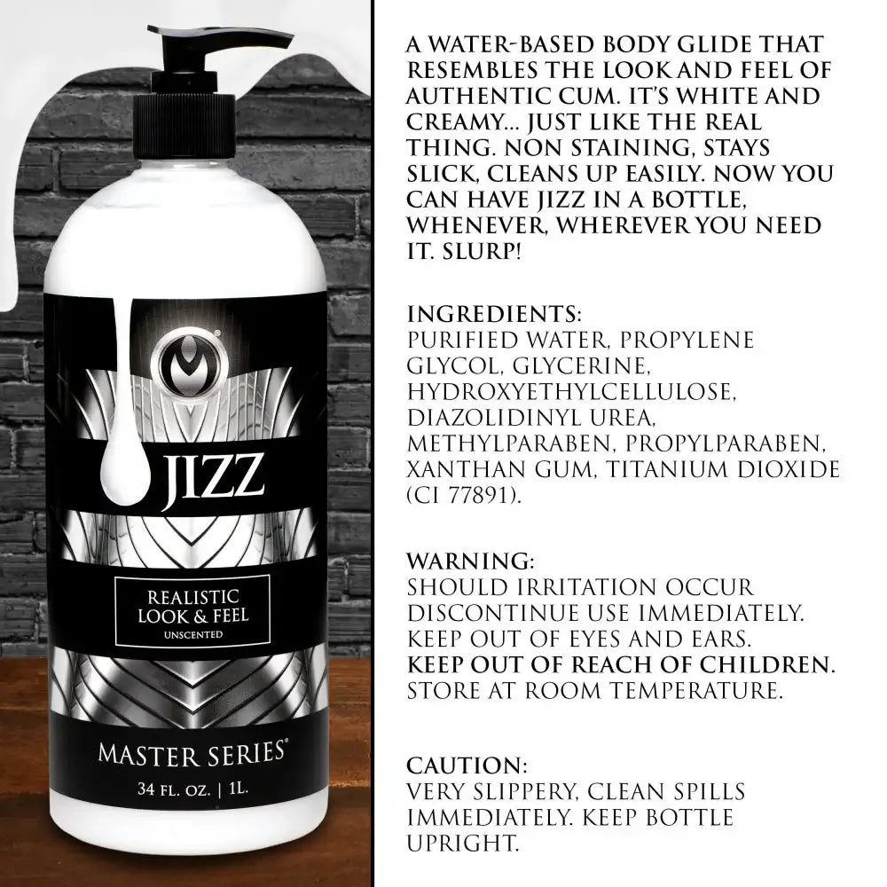 Jizz Unscented 34 oz Water-Based Creamy Cum Lube