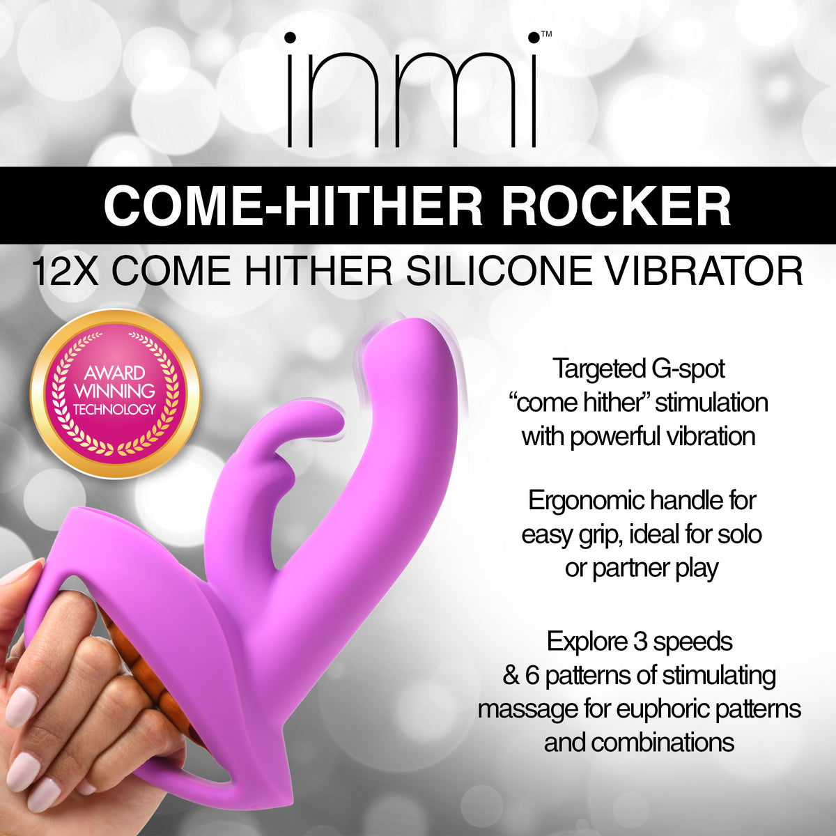 12X Come-Hither Rocker Silicone Rabbit Vibrator
