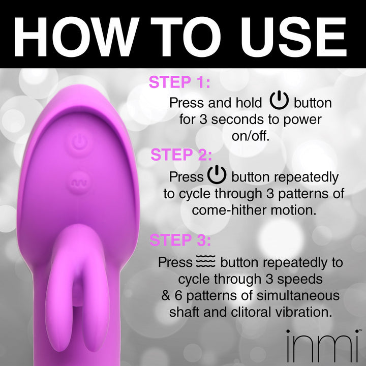 12X Come-Hither Rocker Silicone Rabbit Vibrator