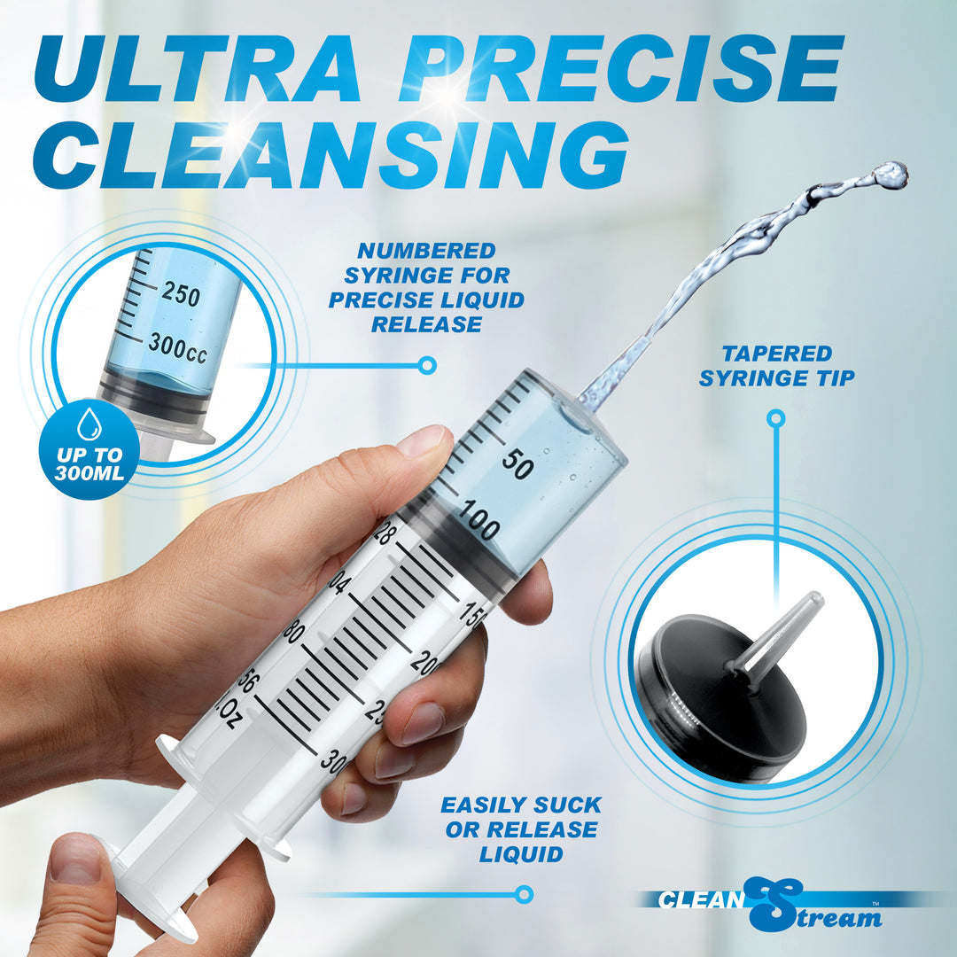Enema Syringe with Silicone Tube, 10.1 fl oz (300 ml)