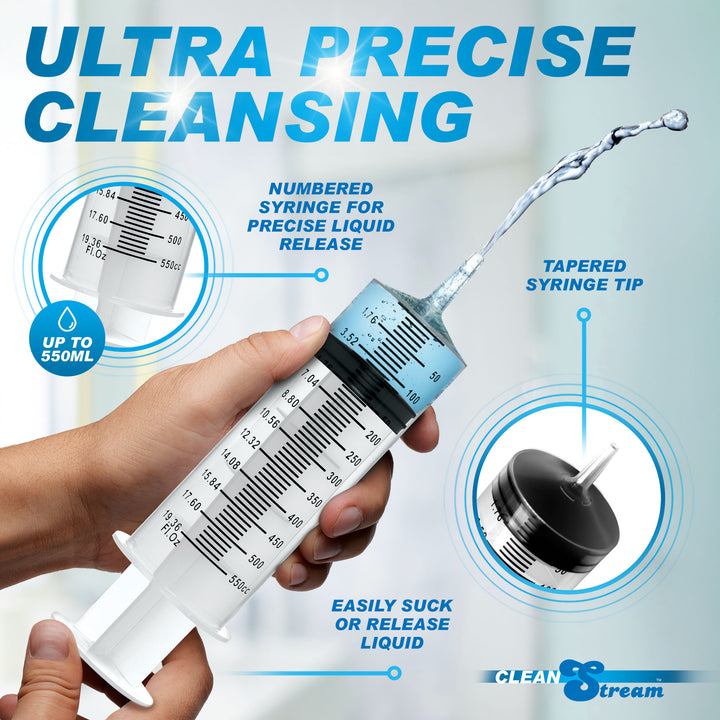 Enema Syringe with Silicone Tube, 18.6 fl oz (550 ml)