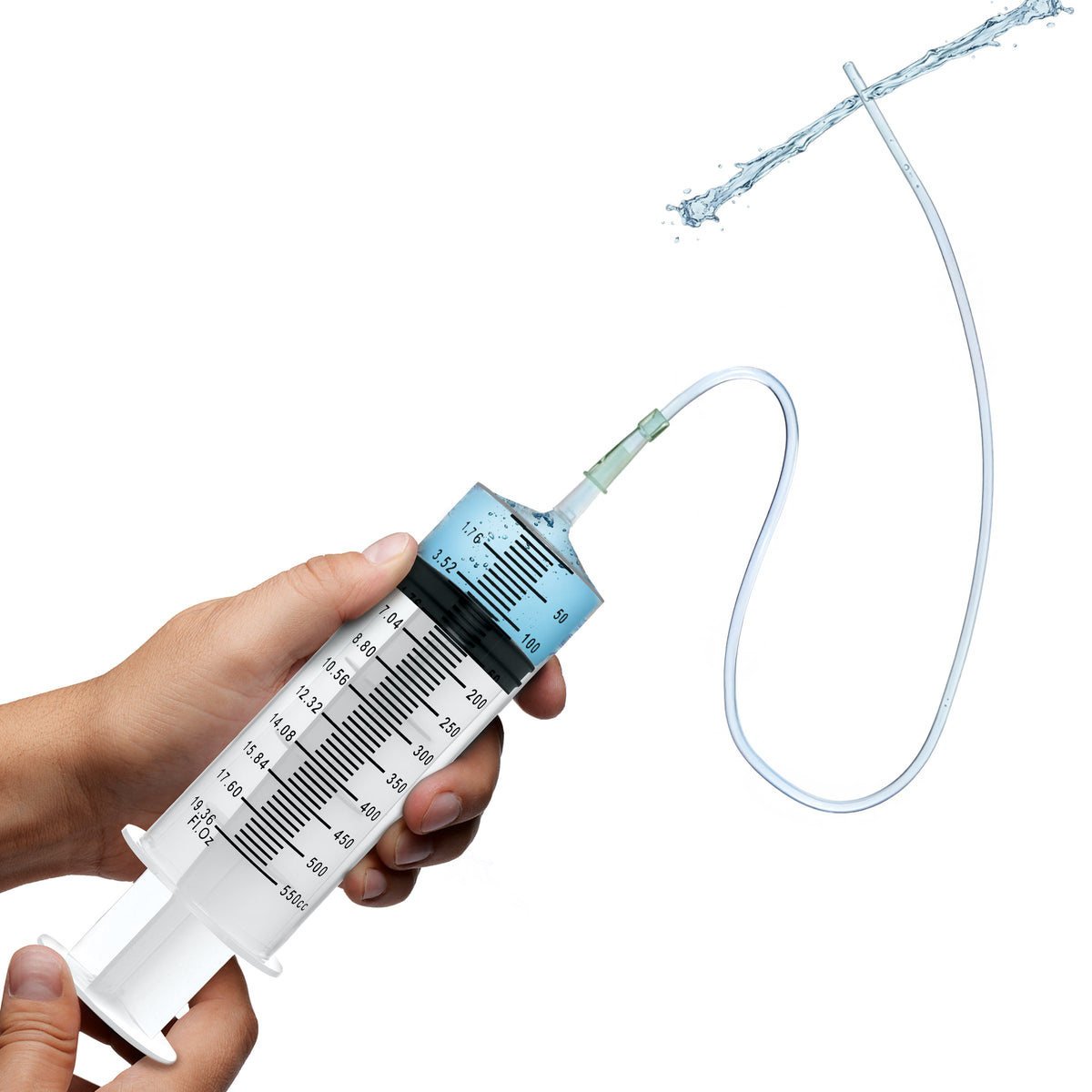 Enema Syringe with Silicone Tube, 18.6 fl oz (550 ml)