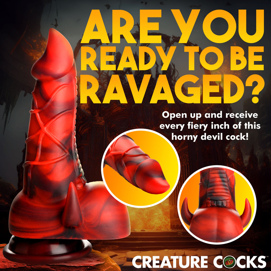 Horny Devil 7.5 Inch Silicone Monster Dildo w/ Suction Cup