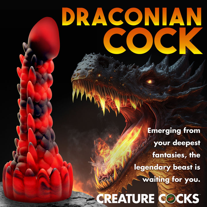 Demon Rising 8 Inch Scaly Dragon Silicone Dildo w/ Suction Cup