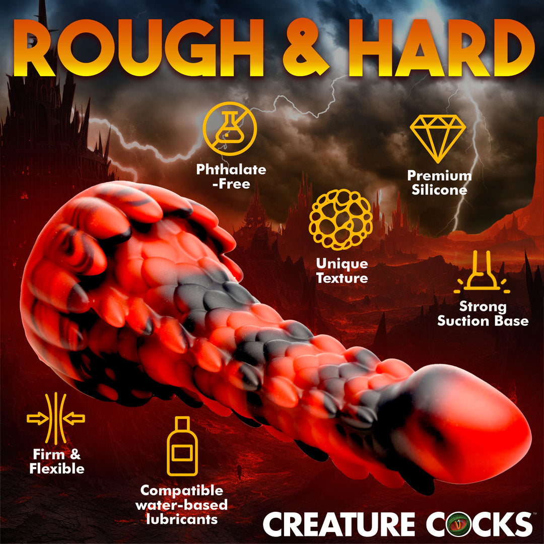 Demon Rising 8 Inch Scaly Dragon Silicone Dildo w/ Suction Cup