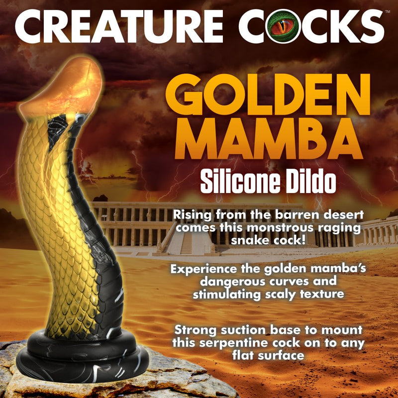 9 Inch Golden Mamba | Animal Dildo - Snake Dildo - Fantasy Dildo