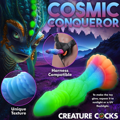 8.5 Inch Galactic Cock | Glow-in-the-Dark Silicone Alien Dildo