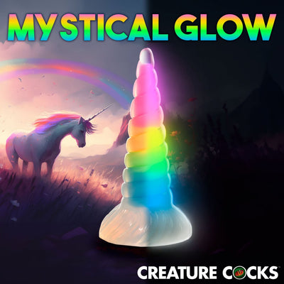 7.7 Inch UniGlow | Glow-In-The-Dark Rainbow Dildo