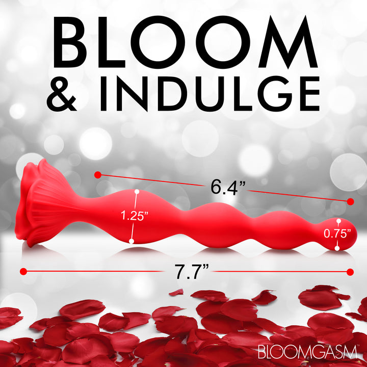 Beaded Bloom 9X Silicone Rose Anal Bead Vibrator
