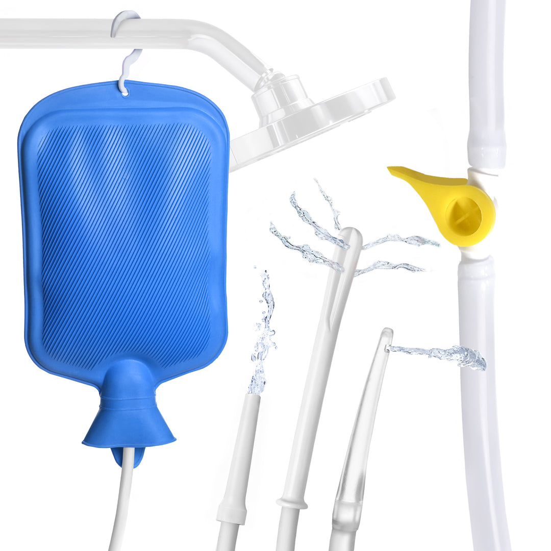 CleanStream Deluxe Shower Enema Bag Kit with 5 Tips