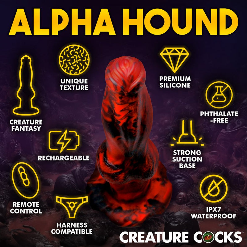 8.7 Inch Hell Wolf | Thrusting & Vibrating Dog Knot Dildo