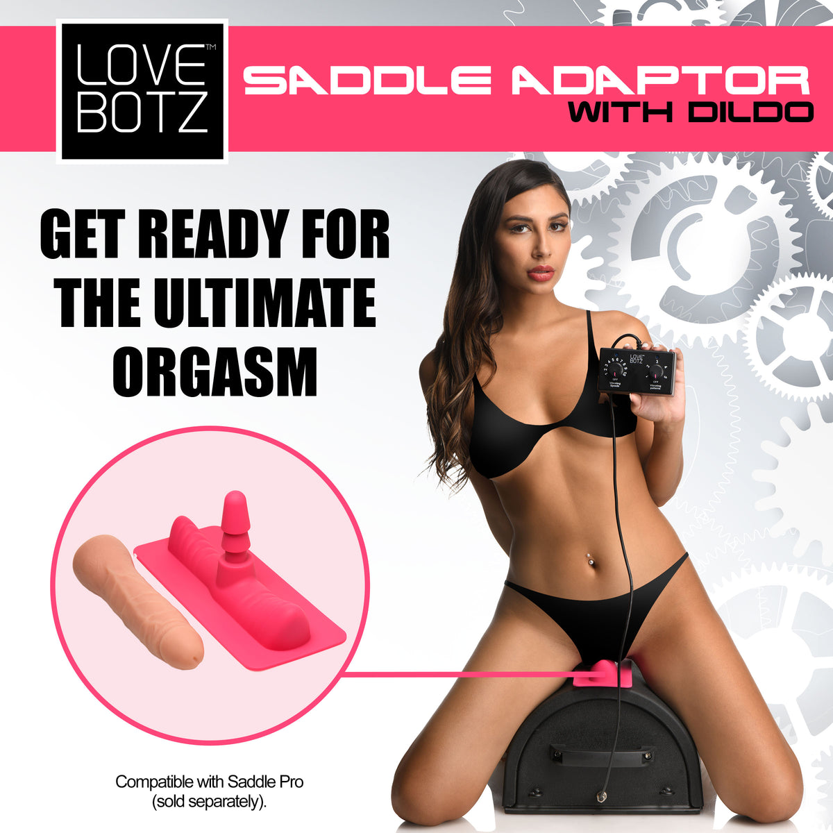 LoveBotz Saddle Adapter with Dildo for the Saddle Pro