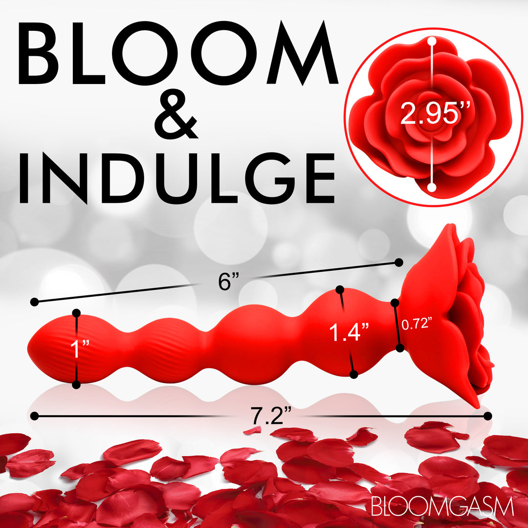 Rose Twirl 10X Vibrating and Rotating Silicone Anal Beads