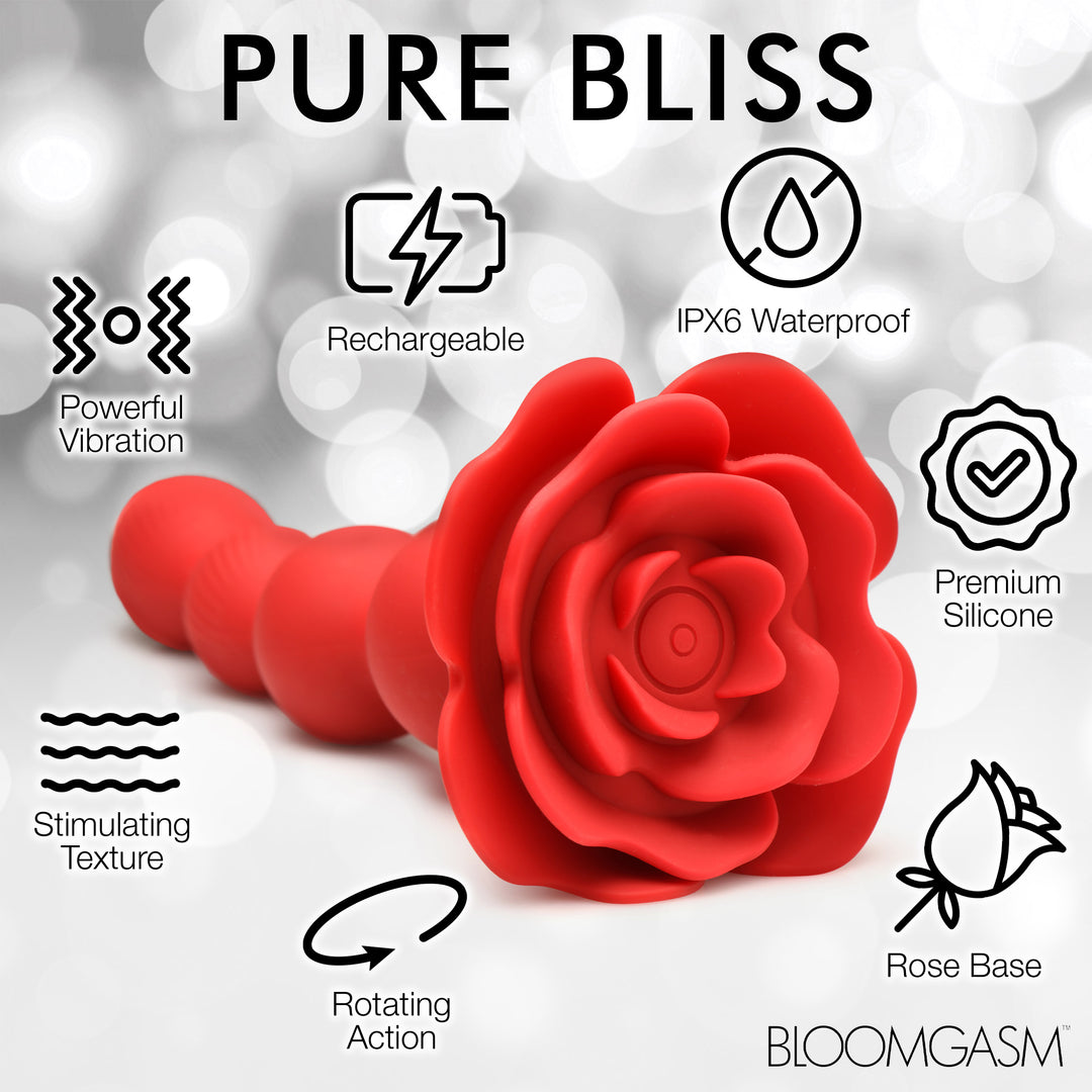 Rose Twirl 10X Vibrating and Rotating Silicone Anal Beads