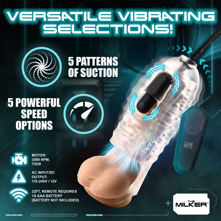 The Milker Vibrating Male Masturbator Penis Toy