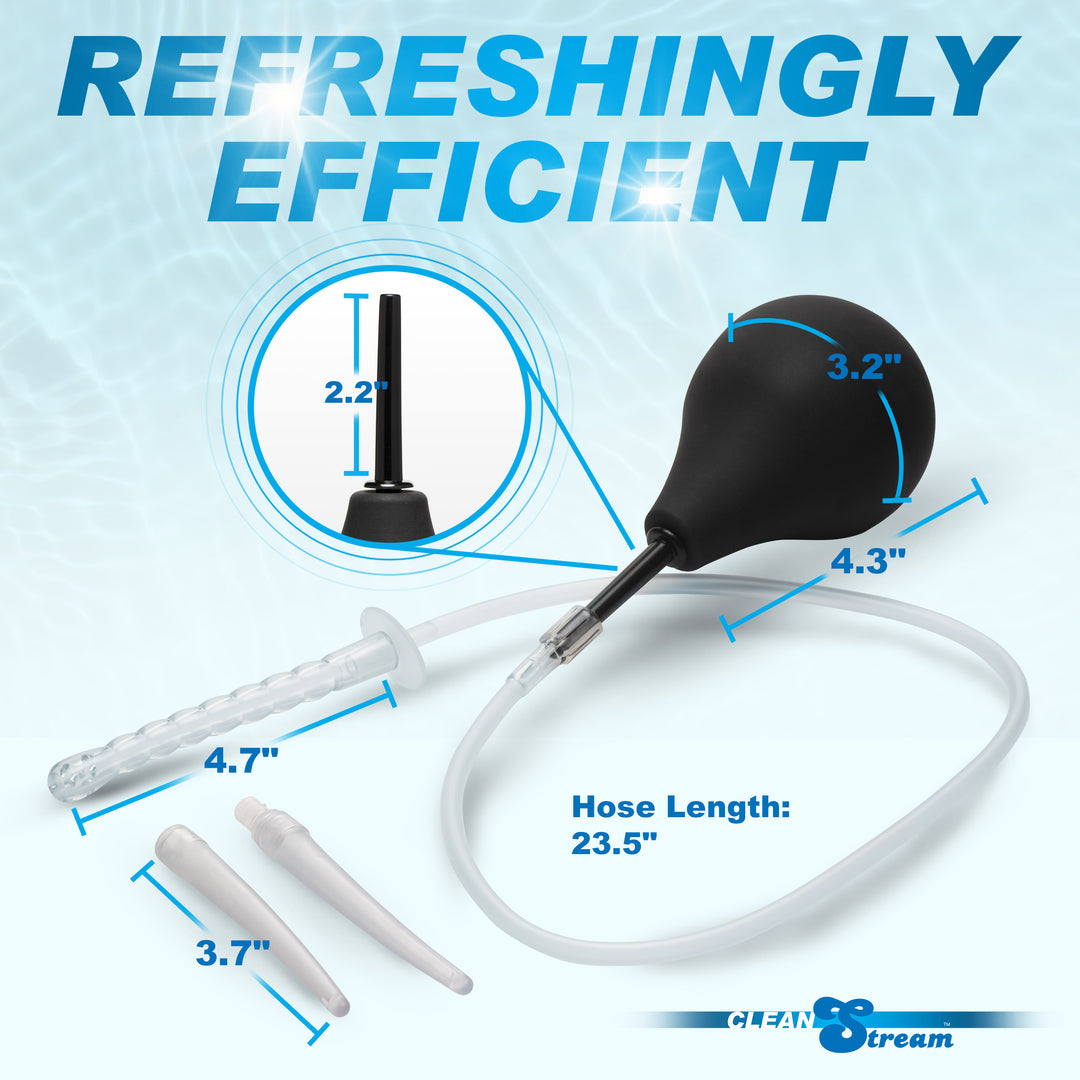 CleanStream Enema Bulb Kit with Tubing and 3 Tips