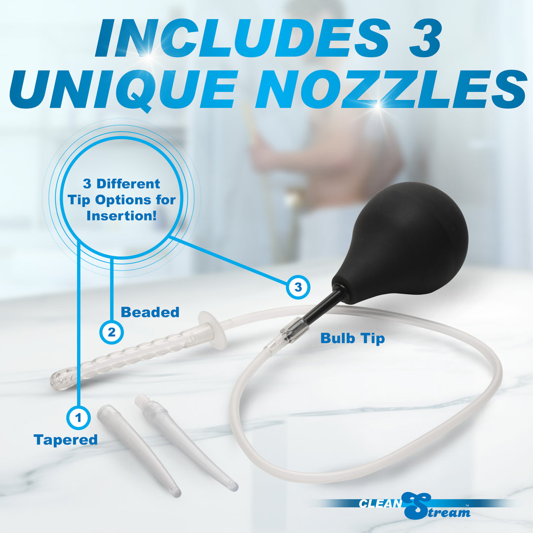 CleanStream Enema Bulb Kit with Tubing and 3 Tips
