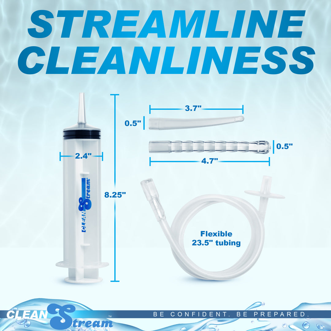 CleanStream Enema Syringe with Tubing and 3 Tips