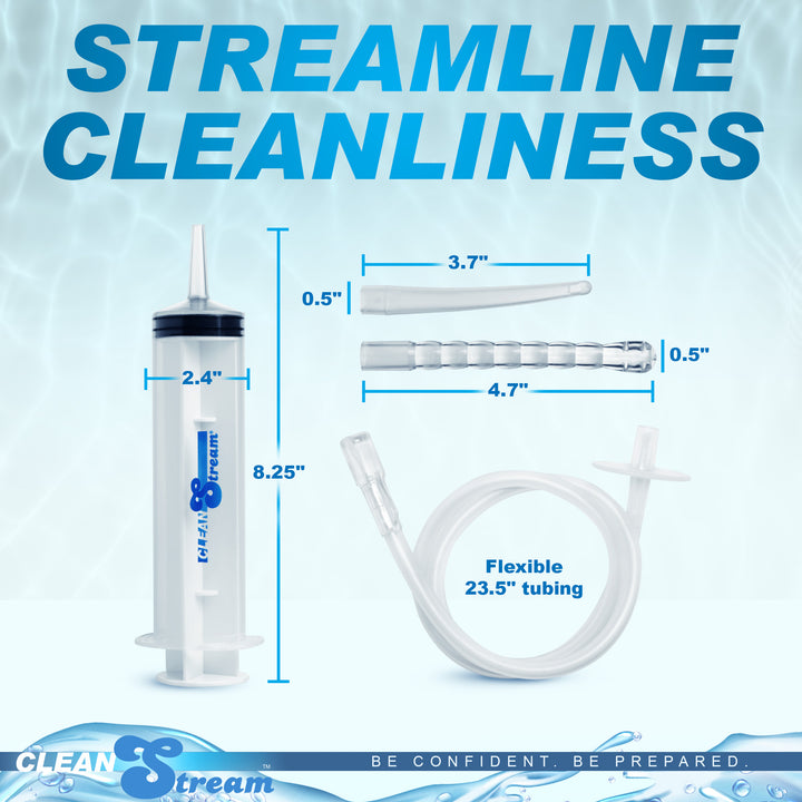 CleanStream Enema Syringe with Tubing and 3 Tips