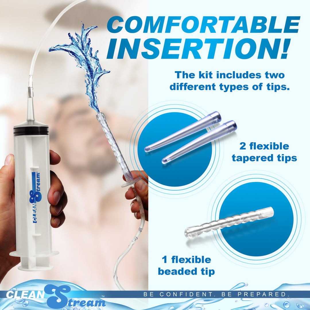 CleanStream Enema Syringe with Tubing and 3 Tips