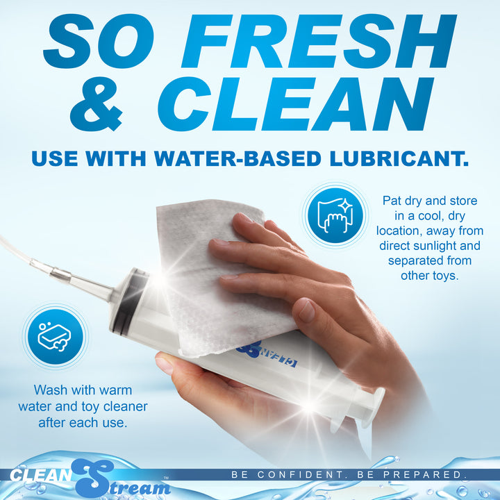 CleanStream Enema Syringe with Tubing and 3 Tips