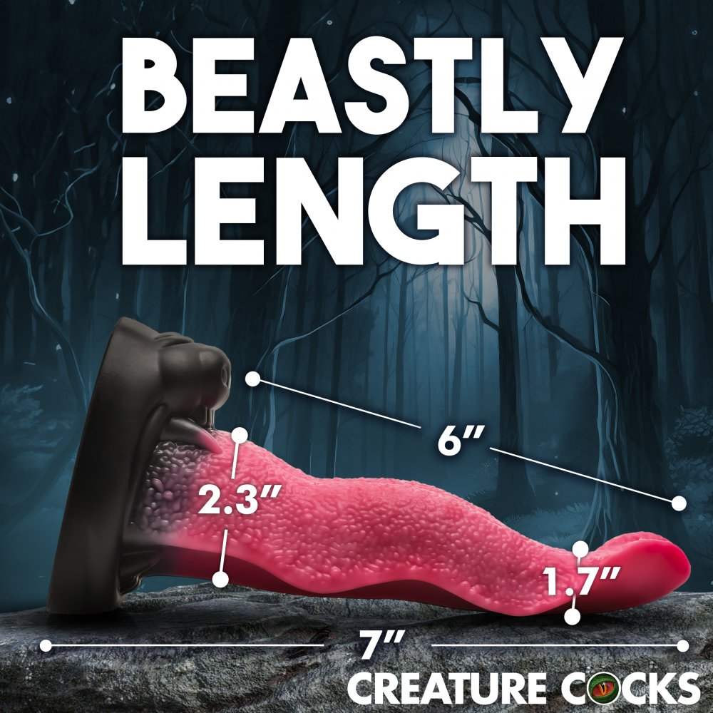 Wolf's Lick 7 Inch Silicone Fantasy Dog Dildo w/ Suction Cup