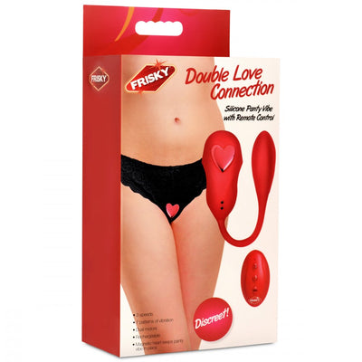 Double Love Connection Silicone Panty Vibe with Remote Control