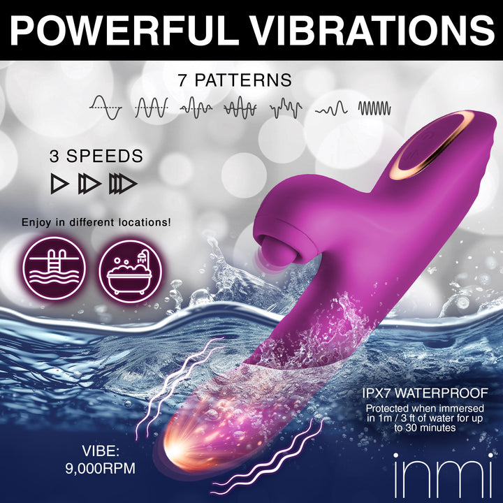Bumping Bunny Thrusting and Pulsing Silicone Rabbit Vibrator