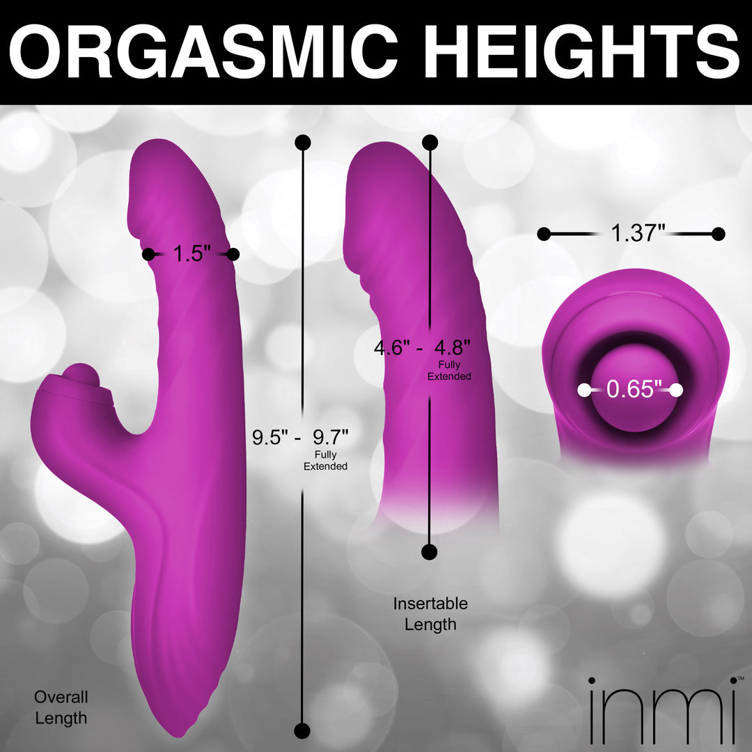 Bumping Bunny Thrusting and Pulsing Silicone Rabbit Vibrator
