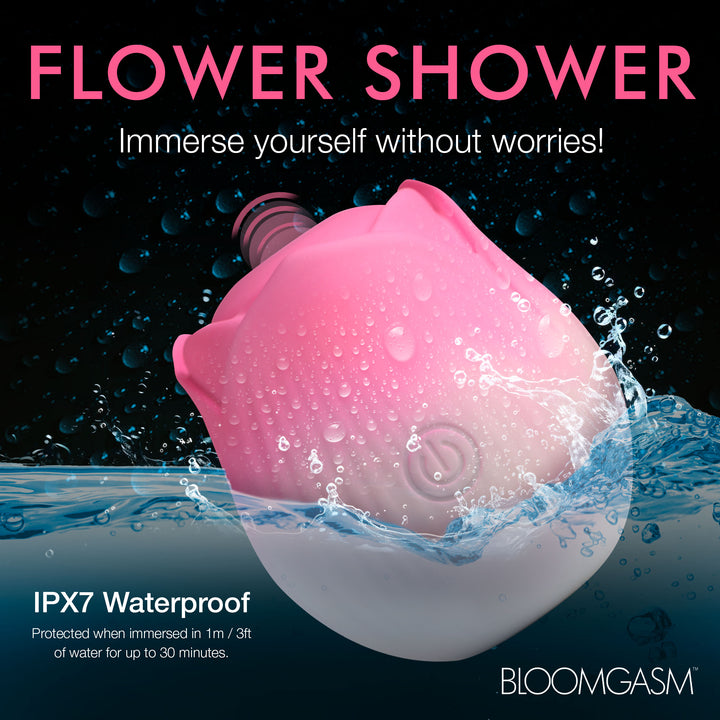 Pulsing Petals Throbbing Rose Clit Stimulator in Pink
