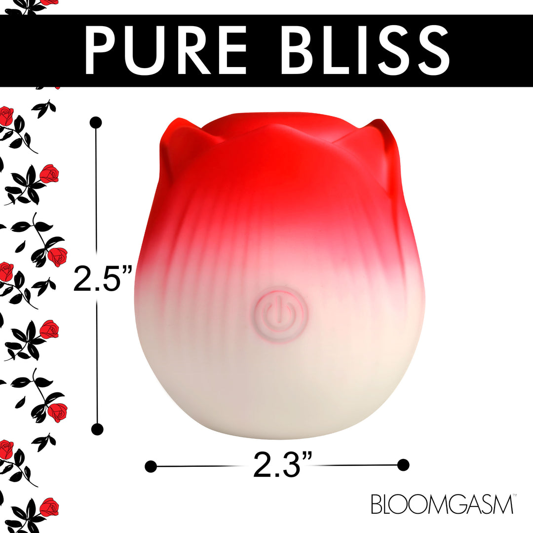 Pulsing Petals Throbbing Rose Clit Stimulator in Red