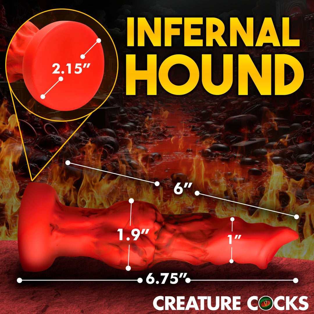 Hellfire Hound Dog Knot Dildo in 3 SIZES w/ Suction Cup