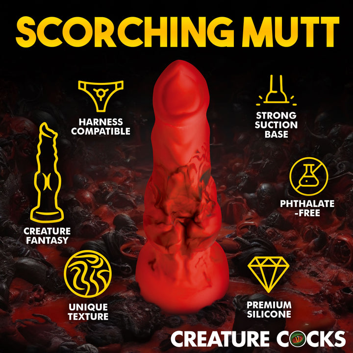 Hellfire Hound Dog Knot Dildo in 3 SIZES w/ Suction Cup