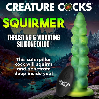 8.8 Inch Squirmer | Vibrating Fantasy Dildo - Thrusting Alien Dildo