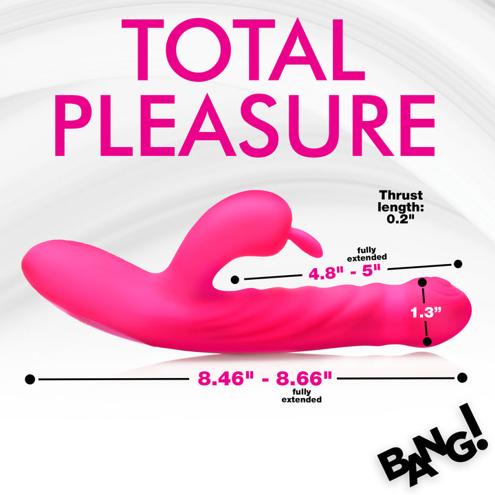 Bang! Thrusting and Vibrating Silicone Rabbit Vibrator