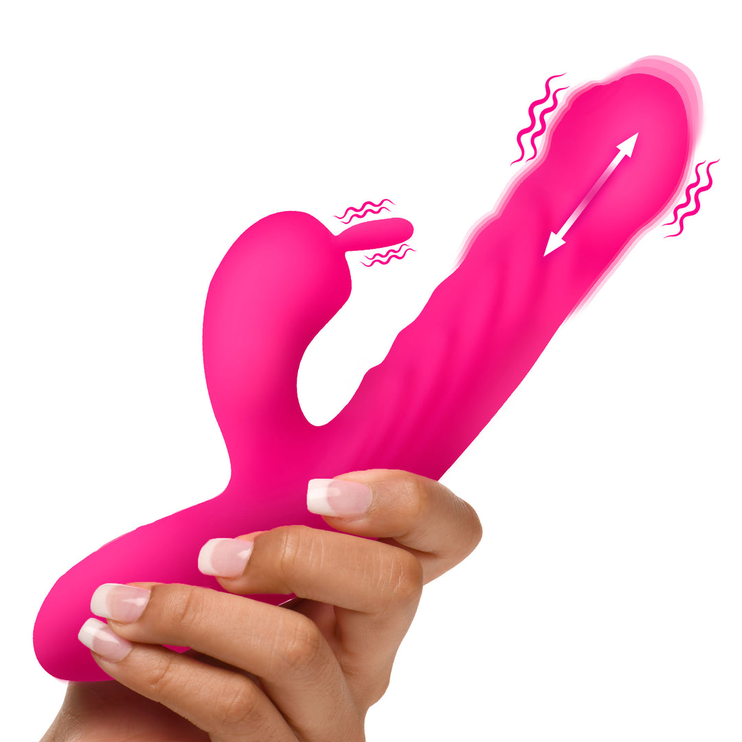 Bang! Thrusting and Vibrating Silicone Rabbit Vibrator