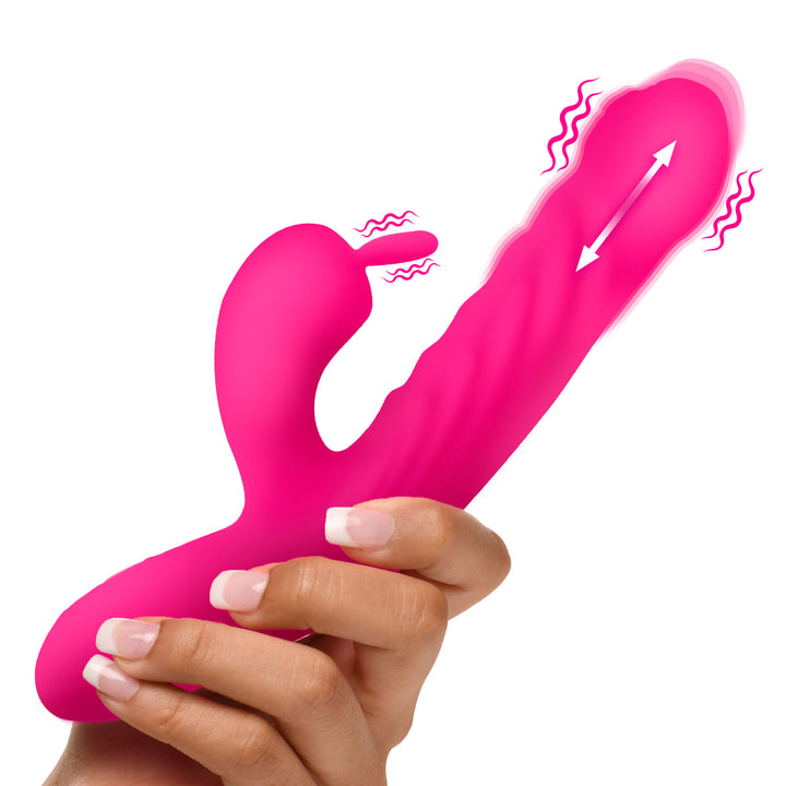 Bang! Thrusting and Vibrating Silicone Rabbit Vibrator